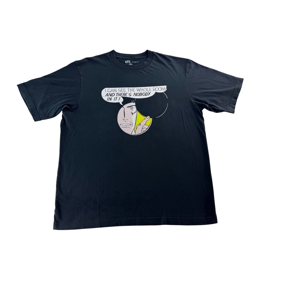 UNIQLO UT Mens Graphic T Shirt Medium Roy Lichtenstein Comic‎ Art Black